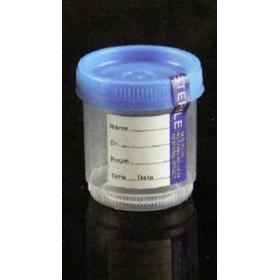 Specimen Containers, 90mL, with Temper Evident Label, Sterile, Cap Color: Blue (QTY. 100 per Case)